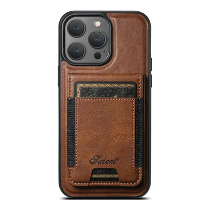 Suteni H17 Oil Eax Leather MagSafe Detachable Wallet Phone Case, For iPhone 13 Pro, For iPhone 13, For iPhone 12, For iPhone 12 Pro Max