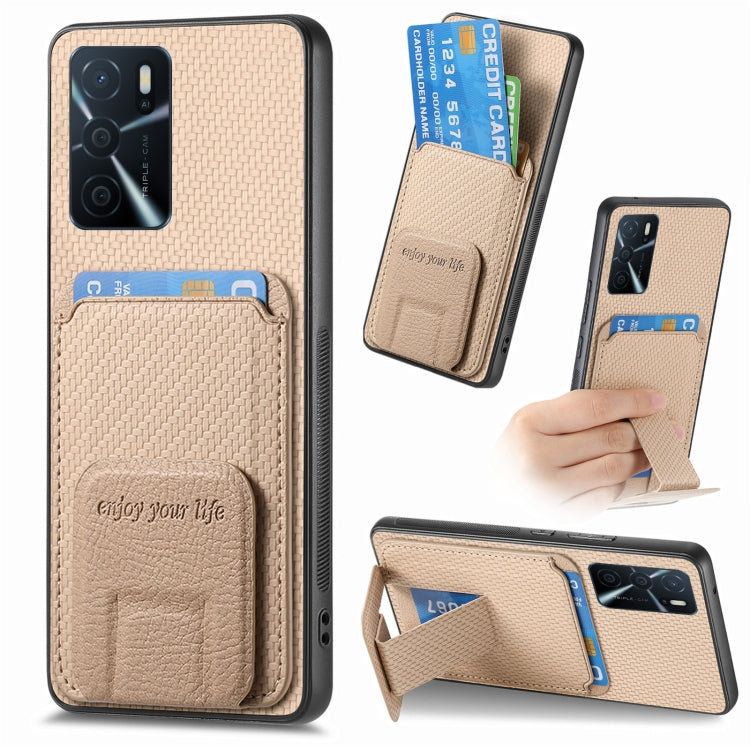 Carbon Fiber Card Bag Fold Stand Phone Case