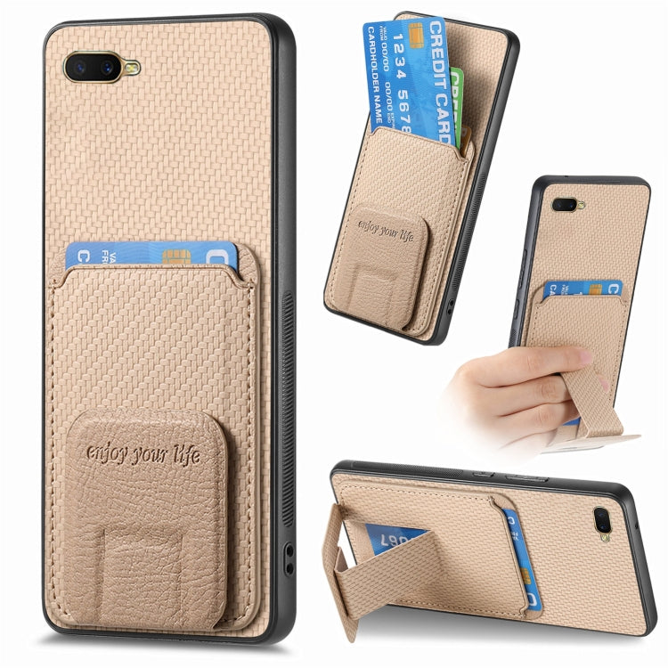 Carbon Fiber Card Bag Fold Stand Phone Case