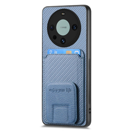 Carbon Fiber Card Bag Fold Stand Phone Case, For Honor Magic4 Pro, For Honor Magic4 5G, For Honor 60 Pro, For Honor 60