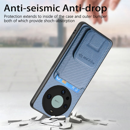 Carbon Fiber Card Bag Fold Stand Phone Case, For Honor Magic4 Pro, For Honor Magic4 5G, For Honor 60 Pro, For Honor 60