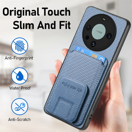 Carbon Fiber Card Bag Fold Stand Phone Case, For Honor Magic4 Pro, For Honor Magic4 5G, For Honor 60 Pro, For Honor 60