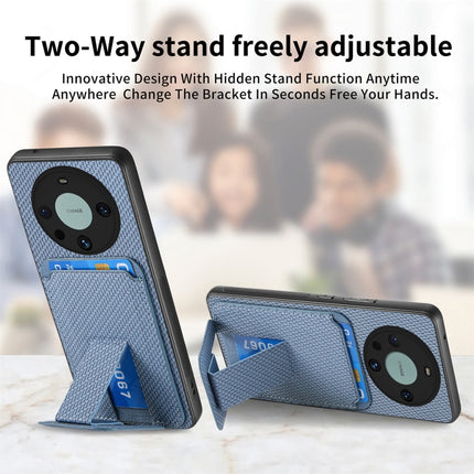 Carbon Fiber Card Bag Fold Stand Phone Case, For Honor X40, For Honor X8 5G, For Honor 70 Pro, For Honor 70