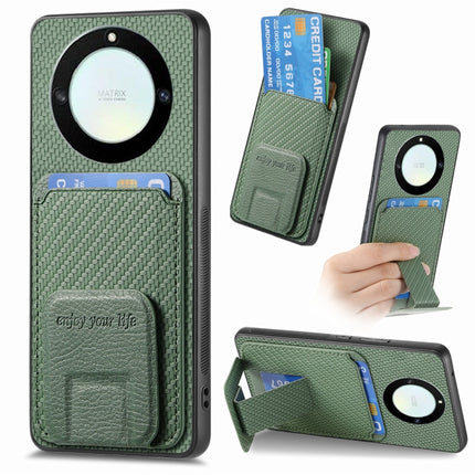 Carbon Fiber Card Bag Fold Stand Phone Case, For Honor X40, For Honor X8 5G, For Honor 70 Pro, For Honor 70