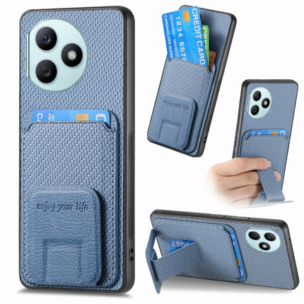 Carbon Fiber Card Bag Fold Stand Phone Case, For Honor X50i+, For Honor X50 5G, For Honor 90 Pro, For Honor 90