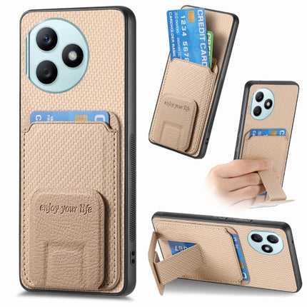 Carbon Fiber Card Bag Fold Stand Phone Case, For Honor X50i+, For Honor X50 5G, For Honor 90 Pro, For Honor 90