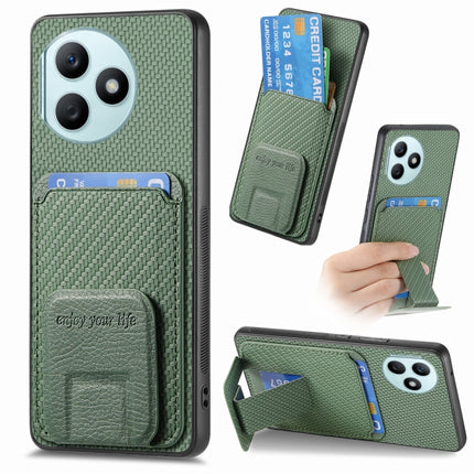 Carbon Fiber Card Bag Fold Stand Phone Case, For Honor X50i+, For Honor X50 5G, For Honor 90 Pro, For Honor 90
