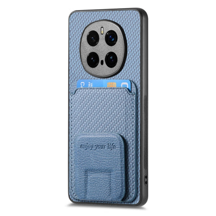 Carbon Fiber Card Bag Fold Stand Phone Case, For Honor Magic7 Pro, For Honor Magic6 Pro, For Honor 100 Pro 5G, For Honor 100 5G
