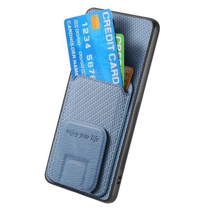 Carbon Fiber Card Bag Fold Stand Phone Case, For Honor Magic7 Pro, For Honor Magic6 Pro, For Honor 100 Pro 5G, For Honor 100 5G