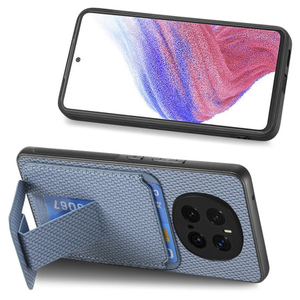 Carbon Fiber Card Bag Fold Stand Phone Case, For Honor Magic7 Pro, For Honor Magic6 Pro, For Honor 100 Pro 5G, For Honor 100 5G