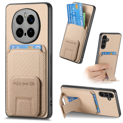 Carbon Fiber Card Bag Fold Stand Phone Case, For Honor Magic7 Pro, For Honor Magic6 Pro, For Honor 100 Pro 5G, For Honor 100 5G