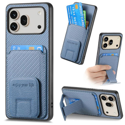 Carbon Fiber Card Bag Fold Stand Phone Case, For Honor X80 Pro Max 5G, For Honor Win Turbo 5G, For Honor 600 Pro Global, For Honor 600 Global