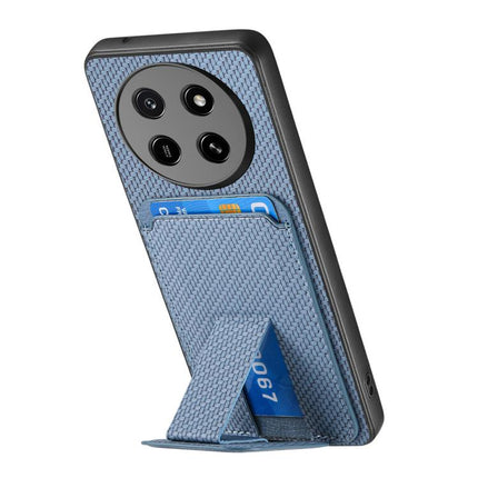 Carbon Fiber Card Bag Fold Stand Phone Case, For Honor X80 Pro Max 5G, For Honor Win Turbo 5G, For Honor 600 Pro Global, For Honor 600 Global