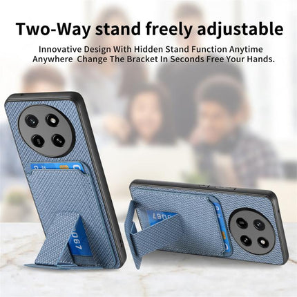 Carbon Fiber Card Bag Fold Stand Phone Case, For Honor X80 Pro Max 5G, For Honor Win Turbo 5G, For Honor 600 Pro Global, For Honor 600 Global
