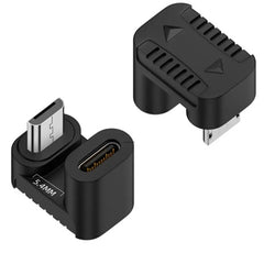 Type-C Female to Micro USB Male Adapter Data Charging Transmission, Type-C Female to Micro Male U Shape Back, Type-C Female to Micro Male U Shape Front, Type-C Female to Micro Male Right Bend, Type-C Female to Micro Male Left Bend