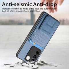 Carbon Fiber Card Bag Fold Stand Phone Case
