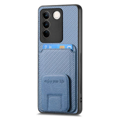 Carbon Fiber Card Bag Fold Stand Phone Case