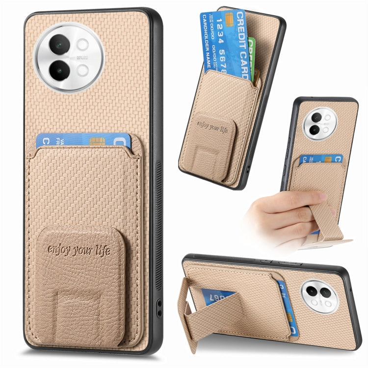 Carbon Fiber Card Bag Fold Stand Phone Case