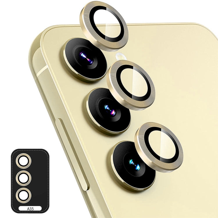ENKAY Hat-Prince 9H Rear Camera Lens Aluminium Alloy Tempered Glass Film, For Samsung Galaxy A35, For Samsung Galaxy A15 4G / 5G