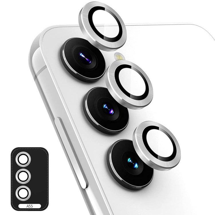 ENKAY Hat-Prince 9H Rear Camera Lens Aluminium Alloy Tempered Glass Film, For Samsung Galaxy A55