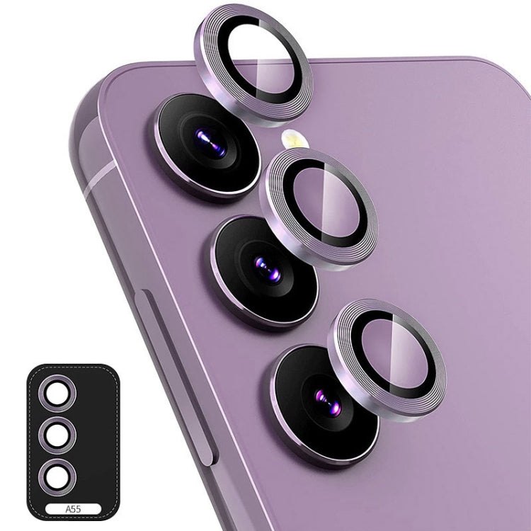 ENKAY Hat-Prince 9H Rear Camera Lens Aluminium Alloy Tempered Glass Film, For Samsung Galaxy A55