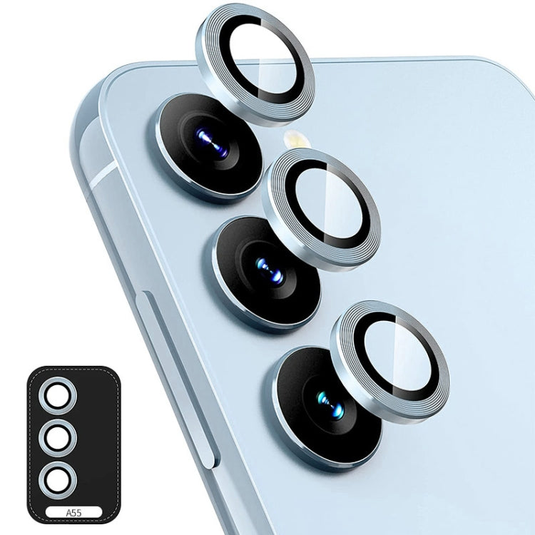 ENKAY Hat-Prince 9H Rear Camera Lens Aluminium Alloy Tempered Glass Film, For Samsung Galaxy A55