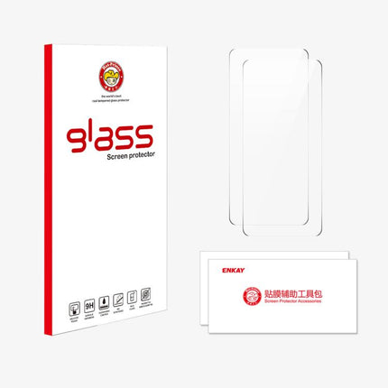 2pcs ENKAY 9H Big Arc Edge High Aluminum-silicon Tempered Glass Film, For Xiaomi Poco M8 Power 5G, For Xiaomi Poco F9 Pro 5G, For Redmi Note 17 4G Global 171mm, For Redmi A7 4G 171.8mm, For Redmi 17C 4G, For Redmi Note 15 Pro 5G Global 163.6mm         ...