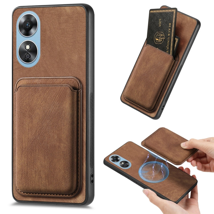 Retro Leather Card Bag Magnetic Phone Case