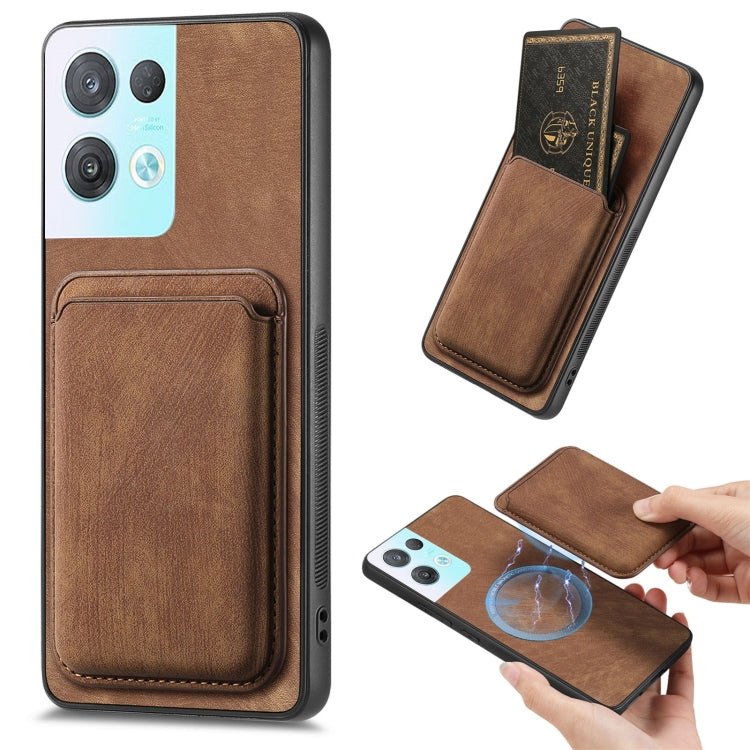 Retro Leather Card Bag Magnetic Phone Case