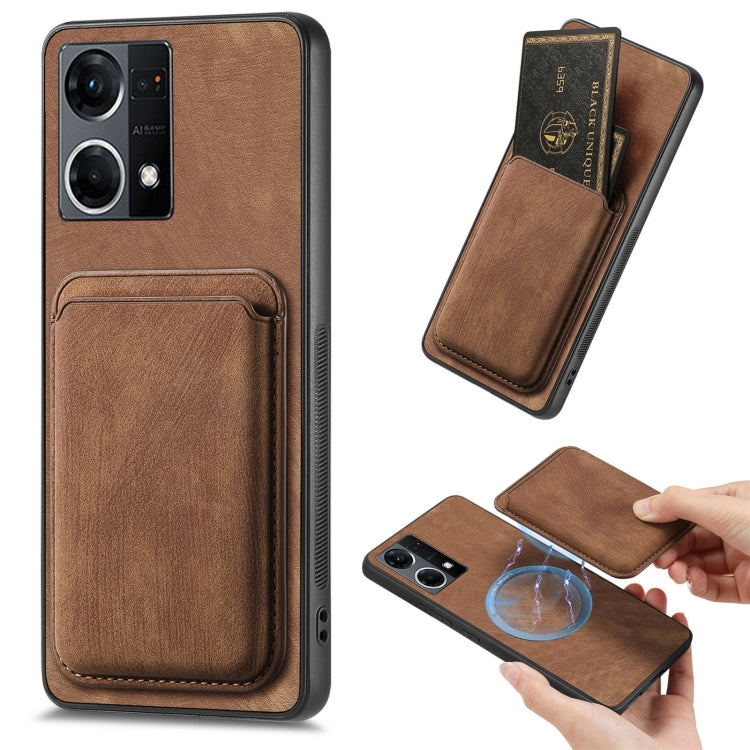 Retro Leather Card Bag Magnetic Phone Case