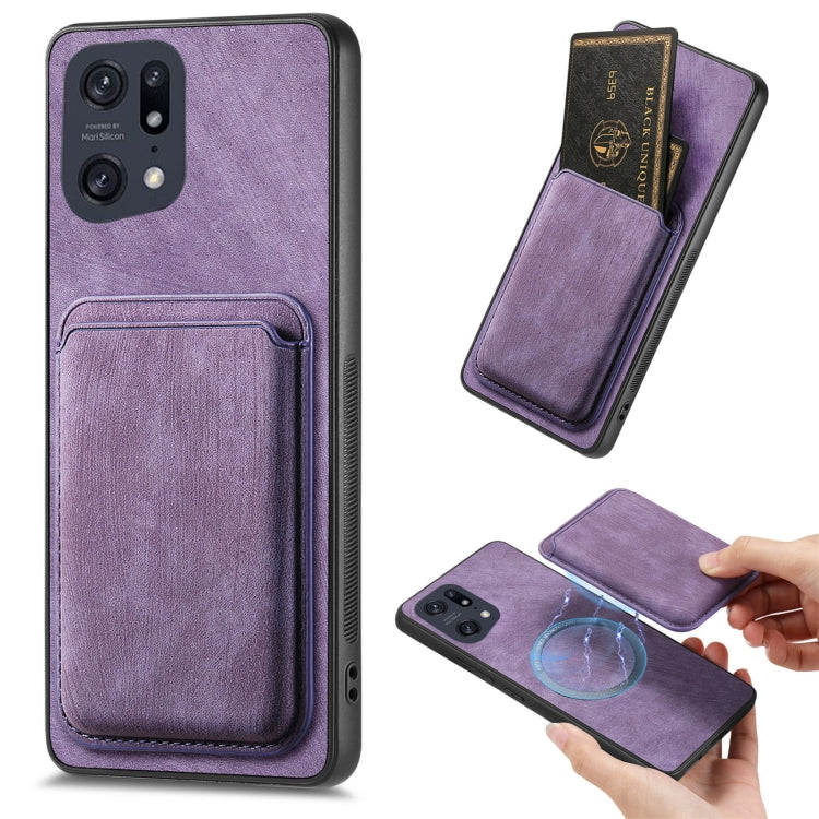 Retro Leather Card Bag Magnetic Phone Case