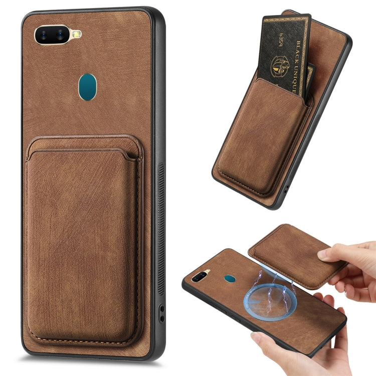 Retro Leather Card Bag Magnetic Phone Case