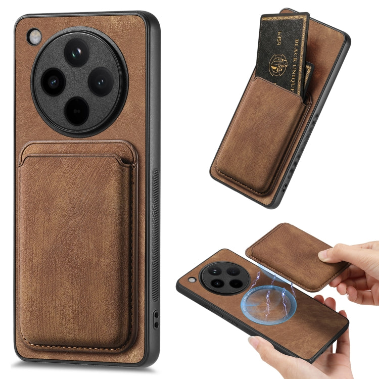 Retro Leather Card Bag Magnetic Phone Case