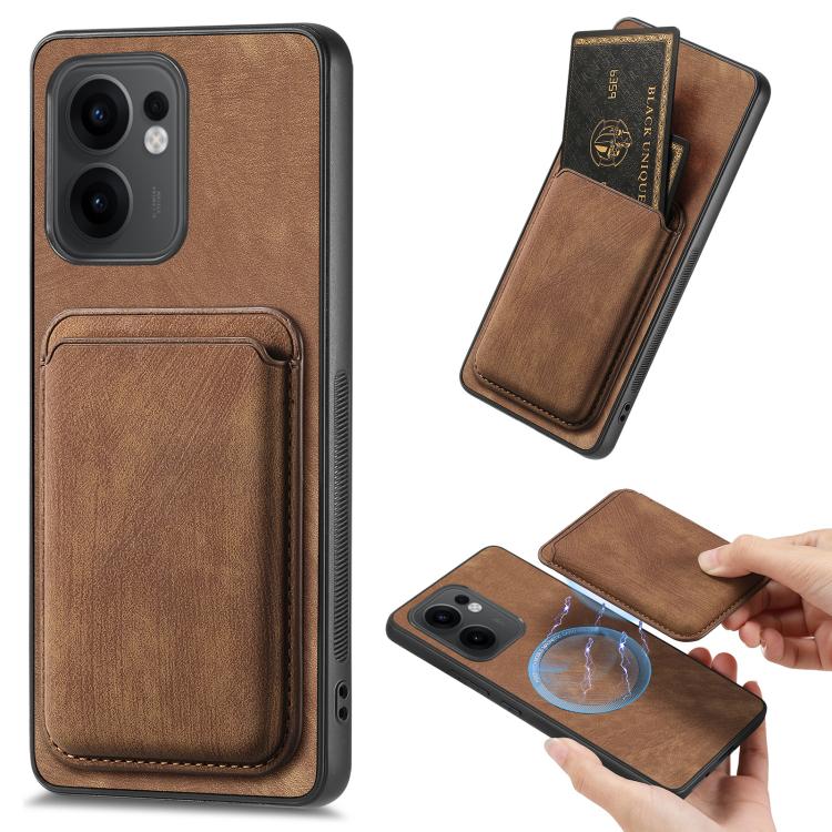 Retro Leather Card Bag Magnetic Phone Case
