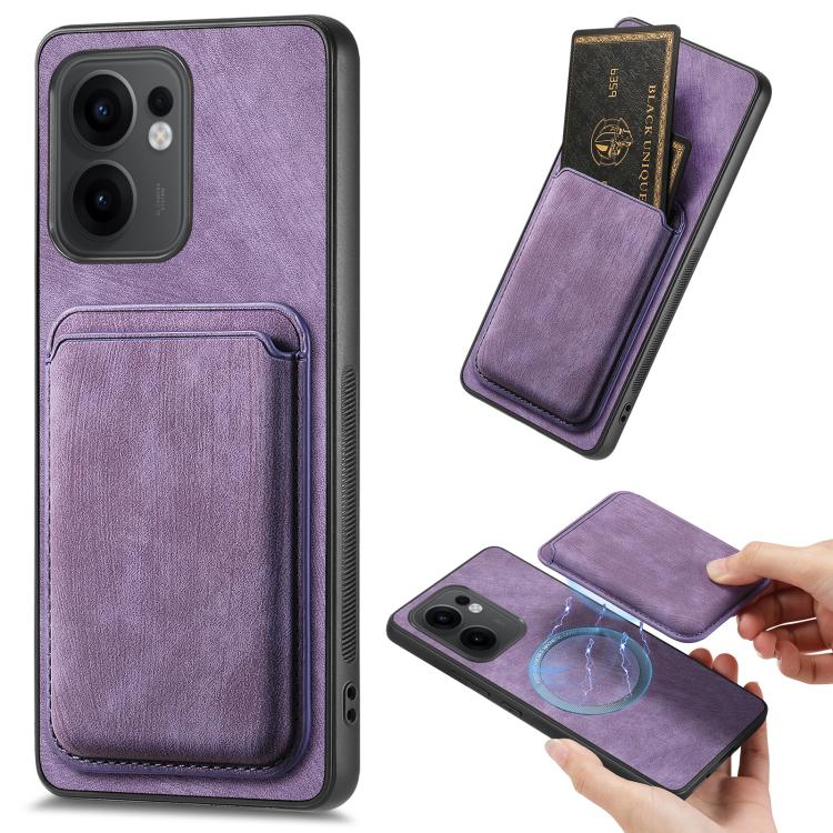 Retro Leather Card Bag Magnetic Phone Case