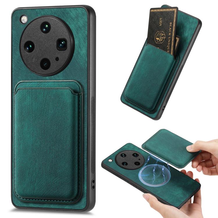 Retro Leather Card Bag Magnetic Phone Case