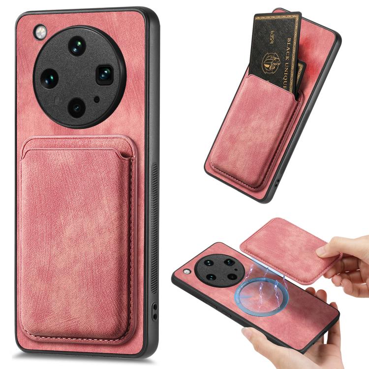 Retro Leather Card Bag Magnetic Phone Case