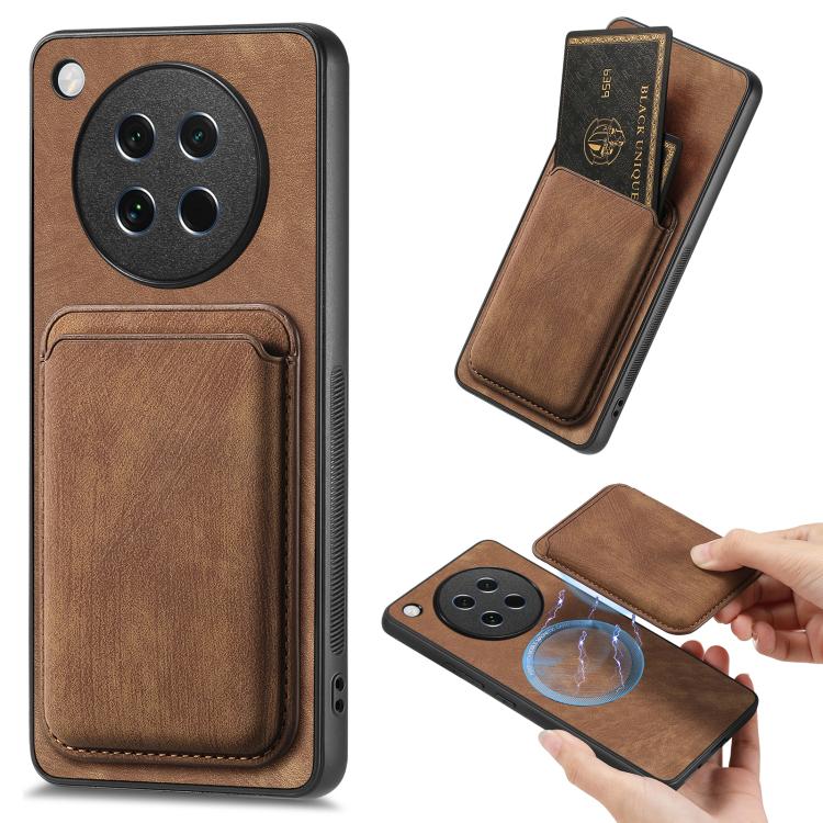 Retro Leather Card Bag Magnetic Phone Case