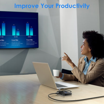 WAVLINK WL-UG69DH2 Dual Monitor USB+Type-C to Dual 4K HD DisplayPort Adapter Splitter