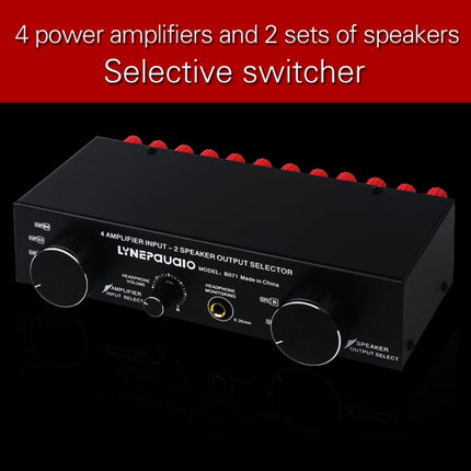 4 Input 2 Output or 2 In 4 Out Power Amplifier Speaker Selector Switcher, 4 Input 2 Output or 2 In 4 Out