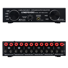 4 Input 2 Output or 2 In 4 Out Power Amplifier Speaker Selector Switcher, 4 Input 2 Output or 2 In 4 Out
