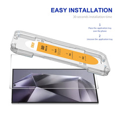 ENKAY Easy Install 0.18mm High Alumina Silicon Full Glass Film, Support Ultrasonic Unlock, For Samsung Galaxy S24 Ultra 5G, For Samsung Galaxy S24+ 5G, For Samsung Galaxy S24 5G, For Samsung Galaxy S23+ 5G / S22+ 5G, For Samsung Galaxy S23 5G / S22 5G