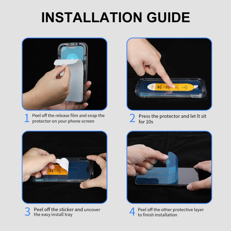 ENKAY Easy Install 0.18mm High Alumina Silicon Full Glass Film, Support Ultrasonic Unlock, For Samsung Galaxy S24 Ultra 5G, For Samsung Galaxy S24+ 5G, For Samsung Galaxy S24 5G, For Samsung Galaxy S23+ 5G / S22+ 5G, For Samsung Galaxy S23 5G / S22 5G