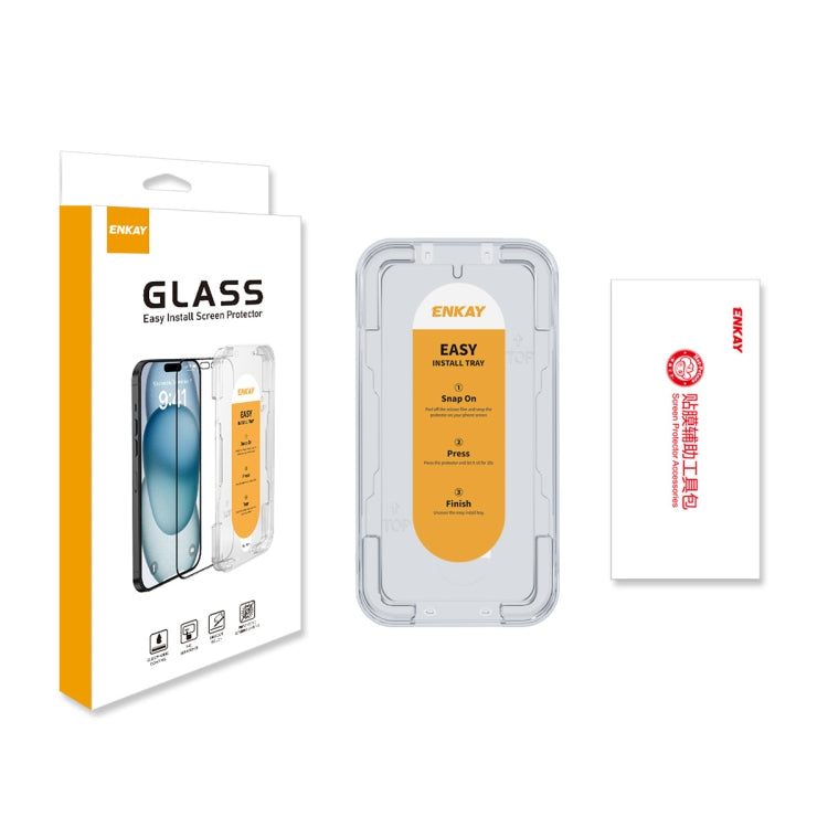 ENKAY Easy Install 0.18mm High Alumina Silicon Full Glass Film, Support Ultrasonic Unlock, For Samsung Galaxy S24 Ultra 5G, For Samsung Galaxy S24+ 5G, For Samsung Galaxy S24 5G, For Samsung Galaxy S23+ 5G / S22+ 5G, For Samsung Galaxy S23 5G / S22 5G