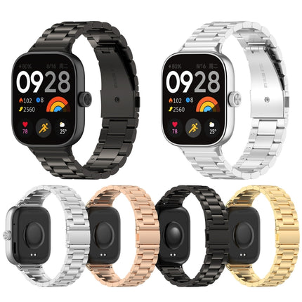 Three Bead Stainless Steel Metal Watch Band, For Xiaomi Band 10 Pro / Band 9 Pro / Band 8 Pro, For Redmi Watch 6 / Watch 5 / Watch 4