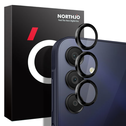 NORTHJO Camera LensCD Vein Metal Ring Tempered Glass Film, For Samsung Galaxy A55 5G, For Samsung Galaxy A35 5G, For Samsung Galaxy A05 4G, For Samsung Galaxy A05s 4G, For Samsung Galaxy A25 5G, For Samsung Galaxy A15 4G / 5G