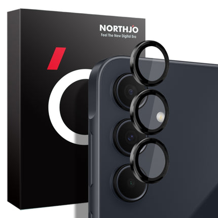 NORTHJO Camera LensCD Vein Metal Ring Tempered Glass Film, For Samsung Galaxy A55 5G, For Samsung Galaxy A35 5G, For Samsung Galaxy A05 4G, For Samsung Galaxy A05s 4G, For Samsung Galaxy A25 5G, For Samsung Galaxy A15 4G / 5G