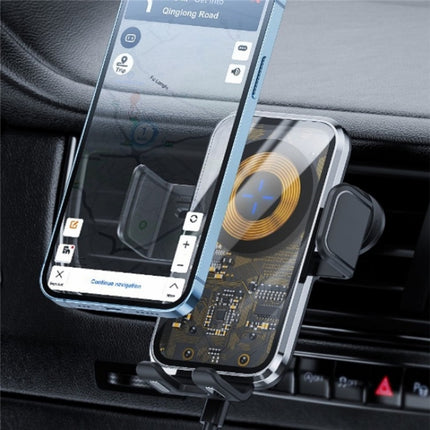 X11 15W Fast Charger Car Air Vent Hook Wireless Charger Intelligent Induction, X11 (Tarnish), X11 (Silver)