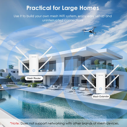 Wavlink WN583AX3 AX3000 Dual Band WiFi Repeater/AP/Router/Mesh Mode WiFi Extender, US Plug, UK Plug, AU Plug, EU Plug