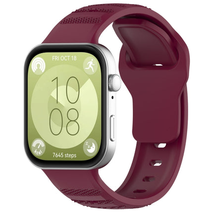 Wavy Dot Texture Silicone Sports Watch Band, For Huawei Watch Fit 3